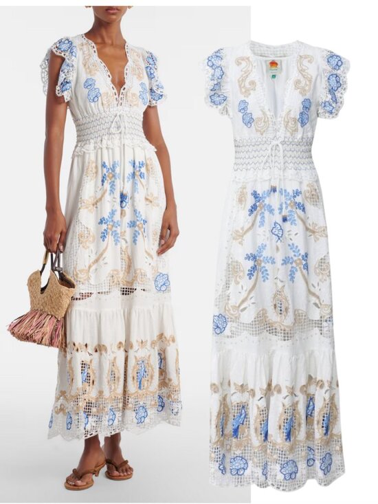 FARM Rio Dresses & Skirts - FARM RIO Romantic Richelieu maxi dress NWT sz S